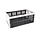 Foldable Storage Crate 32L Black White - Collapsible Grocery Crate with Handles - Recycled Plastic Storage Box for Home, Camping, DIY and Travel