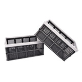 Discountershop Storage is Worry-Free: Gray Foldable Crate 32 Liters Made of Recycled Plastic | Set of 2 | 50cm x 21cm x 33cm | Reliable Storage Solution | Simplify Your Life with Our Storage Solutions Discountershop Storage is Worry-Free: Gray Foldable Crate 32 Liters Made of Recycled Plastic | Set of 2 | 50cm x 21cm x 33cm | Reliable Storage Solution | Simplify Your Life with Our Storage Solutions