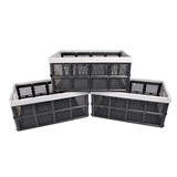 Discountershop Breng Orde in Chaos: Ruimtebesparende Grijze Opvouwbare Vouwkrat 32 Liter | 50cm x 21cm x 33cm | 3 Delige | Gemaakt van Gerecycled Plastic | Zonder Deksel | Rommel Eindigt en Rust Begint Discountershop Breng Orde in Chaos: Ruimtebesparende Grijze Opvouwbare Vouwkrat 32 Liter | 50cm x 21cm x 33cm | 3 Delige | Gemaakt van Gerecycled Plastic | Zonder Deksel | Rommel Eindigt en Rust Begint
