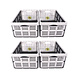 Discountershop Set of 4 Gray Foldable Crates | 32 Liters | 50cm x 21cm x 33cm | Durable and Environ-mentally Friendly with Recycled Plastic | Storage Simplified Keep Your Space Tidy Discountershop Set of 4 Gray Foldable Crates | 32 Liters | 50cm x 21cm x 33cm | Durable and Environ-mentally Friendly with Recycled Plastic | Storage Simplified Keep Your Space Tidy