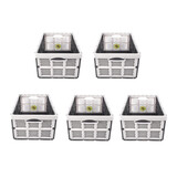 Discountershop 32 Liter Grijze Opvouwbare Vouwkrat | 50cm x 21cm x 33cm | 5 Delige Set | Slim Opbergen Glimlach Bewarend en Ruimte Creërend | Gemaakt van Gerecycled Plastic | Perfect voor Thuis of Onderweg Discountershop 32 Liter Grijze Opvouwbare Vouwkrat | 50cm x 21cm x 33cm | 5 Delige Set | Slim Opbergen Glimlach Bewarend en Ruimte Creërend | Gemaakt van Gerecycled Plastic | Perfect voor Thuis of Onderweg