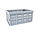 Foldable 45L Utility Crate with Handles - Heavy Duty Collapsible Storage Box for Groceries, Camping Gear, Garage Tools, Garden and Warehouse - Blue