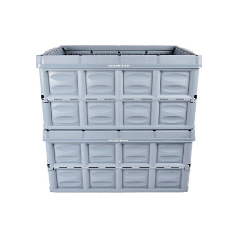 Discountershop Quick and Easy Storage With Blue 45 Liter Foldable Crate Made from Hardened Plastic | 2 Pieces | 53cm x 40cm x 26cm | Two Side Handles | Max Load 35 kg | Store with Ease Discountershop Quick and Easy Storage With Blue 45 Liter Foldable Crate Made from Hardened Plastic | 2 Pieces | 53cm x 40cm x 26cm | Two Side Handles | Max Load 35 kg | Store with Ease
