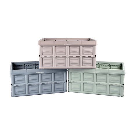 Discountershop Quick and Easy Storage With Blue 45 Liter Foldable Crate Made from Hardened Plastic | 2 Pieces | 53cm x 40cm x 26cm | Two Side Handles | Max Load 35 kg | Store with Ease Discountershop Quick and Easy Storage With Blue 45 Liter Foldable Crate Made from Hardened Plastic | 2 Pieces | 53cm x 40cm x 26cm | Two Side Handles | Max Load 35 kg | Store with Ease