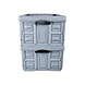 Discountershop Snelle en Eenvoudige Opberging Met Blauwe Opvouwbare Vouwkrat 45 Liter van Gehard Plastic | 2 Delige | 53cm x 40cm x 26cm | Twee Zijhandgrepen | Max Belasting 35 kg | Berg Op met Gemak Discountershop Snelle en Eenvoudige Opberging Met Blauwe Opvouwbare Vouwkrat 45 Liter van Gehard Plastic | 2 Delige | 53cm x 40cm x 26cm | Twee Zijhandgrepen | Max Belasting 35 kg | Berg Op met Gemak