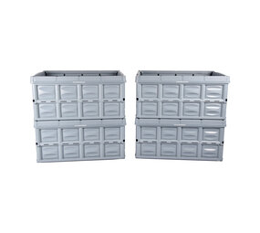 Discountershop Convenience Starts Here With Blue 45 Liter Foldable Crate | 4 Pieces | Hardened Plastic | Max. Load 35 kg | 53cm x 40cm x 26cm | Trusted Storage and Go Discountershop Convenience Starts Here With Blue 45 Liter Foldable Crate | 4 Pieces | Hardened Plastic | Max. Load 35 kg | 53cm x 40cm x 26cm | Trusted Storage and Go