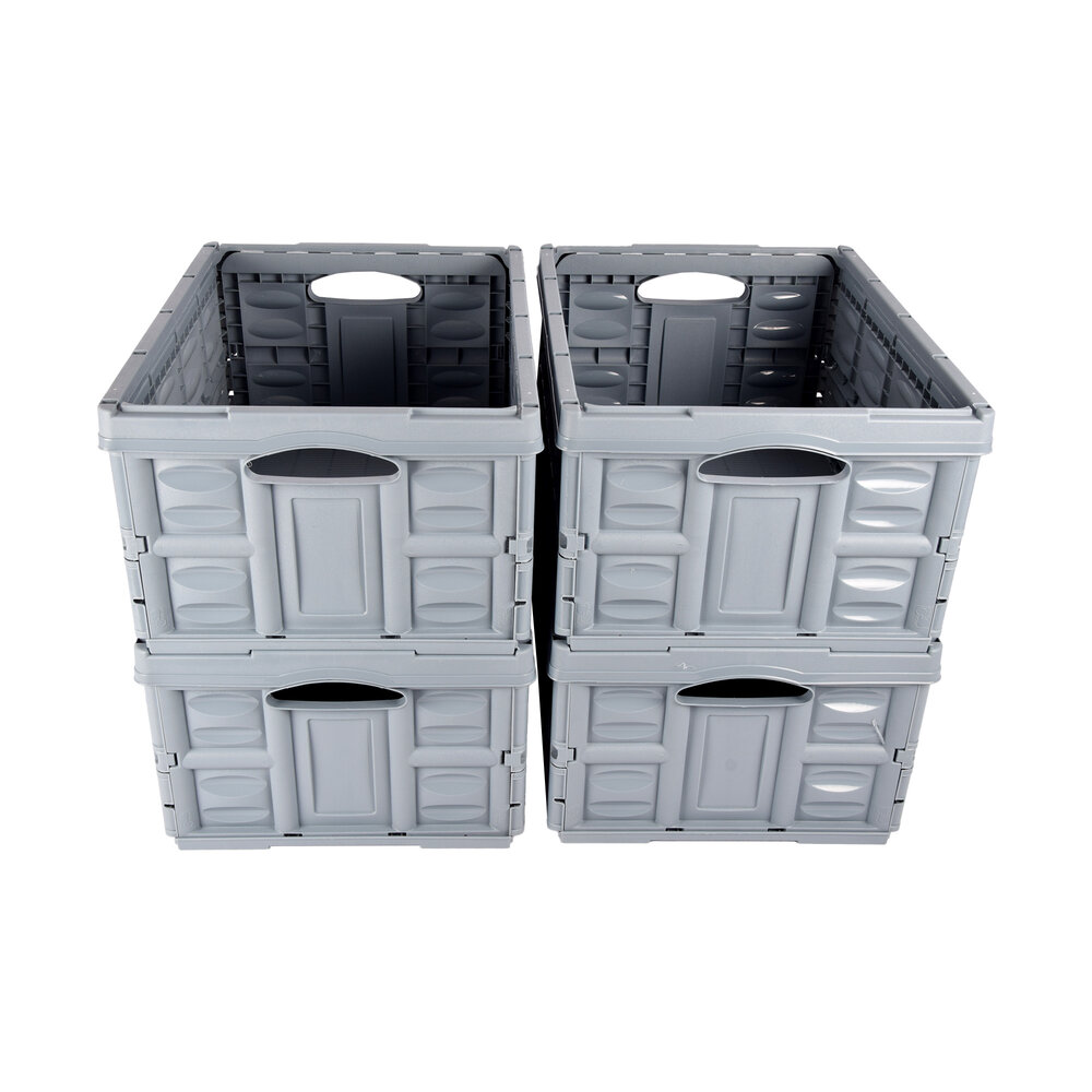 Discountershop Gemak Begint Hier Met Blauwe Opvouwbare Vouwkrat 45 Liter | 4 Stuks | Gehard Plastic | Max. Belasting 35 kg | 53cm x 40cm x 26cm | Vertrouwd Opbergen en Gaan Discountershop Gemak Begint Hier Met Blauwe Opvouwbare Vouwkrat 45 Liter | 4 Stuks | Gehard Plastic | Max. Belasting 35 kg | 53cm x 40cm x 26cm | Vertrouwd Opbergen en Gaan