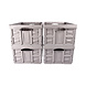 Discountershop Excellence Meets Access with Gray 45L Foldable Crate | Set of 4 | Hardened Plastic | Max Load 35 kg | 53cm x 40cm x 26cm | Key to Easy Storage Discountershop Excellence Meets Access with Gray 45L Foldable Crate | Set of 4 | Hardened Plastic | Max Load 35 kg | 53cm x 40cm x 26cm | Key to Easy Storage