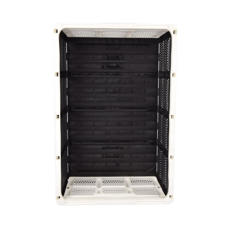 Discountershop Handy Foldable Folding Crate - Folding Box - 32 Liters - Plastic - White - With Two Side Handles - Collapsible Box - Dimensions: 48cm x 35cm x 24cm