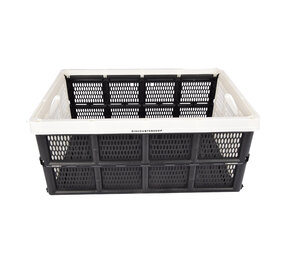 Discountershop Handig Opvouwbaar Vouwkrat - Vouwbox - 32 Liter - Plastic - Wit - Met Twee Zijhandvatten - Inklapbare Doos - Afmetingen: 48cm x 35cm x 24cm Discountershop Handig Opvouwbaar Vouwkrat - Vouwbox - 32 Liter - Plastic - Wit - Met Twee Zijhandvatten - Inklapbare Doos - Afmetingen: 48cm x 35cm x 24cm