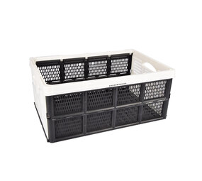 Discountershop Foldable Storage Crate 32L - Collapsible Grocery Crate with Handles