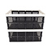Organized Storage Solution - Practical Folding Crate - 32L Capacity - White Plastic - Collapsible - With Two Side Handles - Dimensions: 48cm x 35cm x 24cm - Set Of 2
