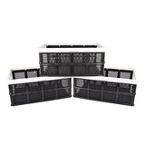 Discountershop Easy To Use Foldable Folding Crate - 32 Liters - White Plastic - Collapsible - With 2 Side Handles - 3 Pieces Discountershop Easy To Use Foldable Folding Crate - 32 Liters - White Plastic - Collapsible - With 2 Side Handles - 3 Pieces