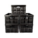 Discountershop Inklapbaar Vouwkrat van Plastic - 32 Liter - opbergkrat zonder deksel - Zwart - Set van 5 - Vouwbox - 48cm x 35cm x 24cm - Twee zijhandvatten Discountershop Inklapbaar Vouwkrat van Plastic - 32 Liter - opbergkrat zonder deksel - Zwart - Set van 5 - Vouwbox - 48cm x 35cm x 24cm - Twee zijhandvatten