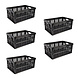 Discountershop Collapsible Folding Plastic Crate - 32 Liters - storage crate without lid - Black - Set of 5 - Folding box - 48cm x 35cm x 24cm - Two side handles Discountershop Collapsible Folding Plastic Crate - 32 Liters - storage crate without lid - Black - Set of 5 - Folding box - 48cm x 35cm x 24cm - Two side handles