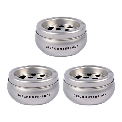 Discountershop 3x Aluminium Stormasbak - Zilverkleurige Sigarettenasbak voor Binnen - Capaciteit van 3 - Slechts 180g - Afmetingen 5.5cm x 10cm Discountershop 3x Aluminium Stormasbak - Zilverkleurige Sigarettenasbak voor Binnen - Capaciteit van 3 - Slechts 180g - Afmetingen 5.5cm x 10cm