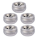 Discountershop Exclusieve Zilverkleurige Stormasbak voor Binnen - Gemaakt van Aluminium - Ruimte voor 5 Sigaretten - Afmetingen: 5.5cm Hoog, 10cm Diameter