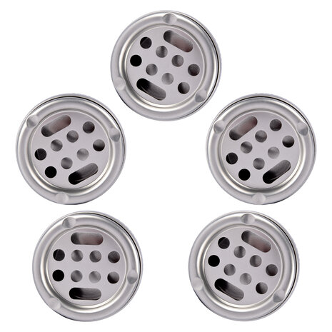 Discountershop Exclusieve Zilverkleurige Stormasbak voor Binnen - Gemaakt van Aluminium - Ruimte voor 5 Sigaretten - Afmetingen: 5.5cm Hoog, 10cm Diameter Discountershop Exclusieve Zilverkleurige Stormasbak voor Binnen - Gemaakt van Aluminium - Ruimte voor 5 Sigaretten - Afmetingen: 5.5cm Hoog, 10cm Diameter