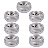 Discountershop Kwalitatieve Aluminium Asbak - Zilverkleurige Stormasbak voor Binnen - Ruimte voor 7 Sigaretten - 5.5cm Hoog - 10cm Diameter
