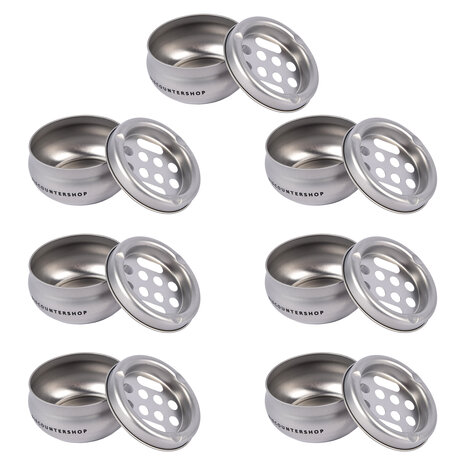 Discountershop Kwalitatieve Aluminium Asbak - Zilverkleurige Stormasbak voor Binnen - Ruimte voor 7 Sigaretten - 5.5cm Hoog - 10cm Diameter Discountershop Kwalitatieve Aluminium Asbak - Zilverkleurige Stormasbak voor Binnen - Ruimte voor 7 Sigaretten - 5.5cm Hoog - 10cm Diameter