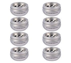 Discountershop Silver Aluminum Storm Ashtray for Indoor - 8 Cigarette Capacity - Lightweight - 5.5cm High - 10cm Diameter Discountershop Silver Aluminum Storm Ashtray for Indoor - 8 Cigarette Capacity - Lightweight - 5.5cm High - 10cm Diameter