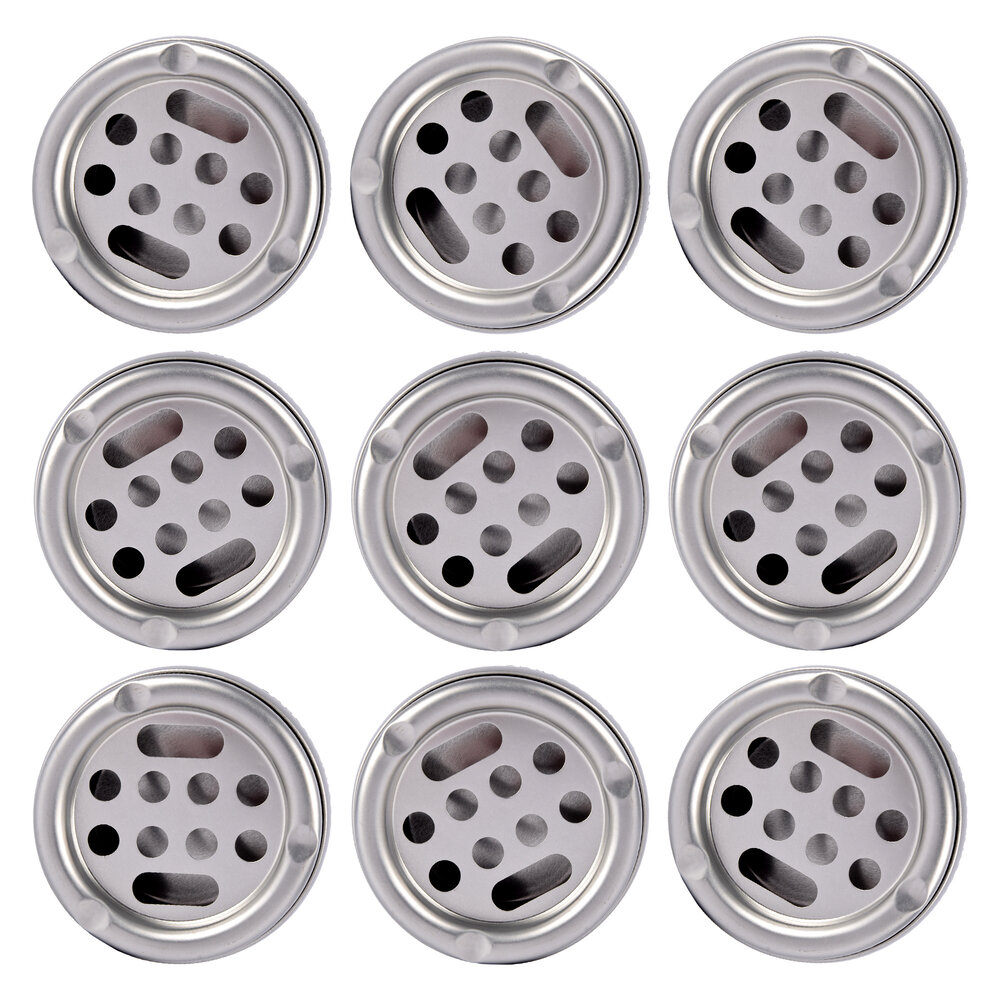 Discountershop Robust Aluminum Storm Ashtray for Indoor - Capacity of 9 Cigarettes - Silver - Weight 540g - 5.5cm High - 10cm Diameter