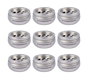 Discountershop Robuuste Aluminium Stormasbak voor Binnen - Capaciteit van 9 Sigaretten - Zilver - Gewicht 540g - 5.5cm Hoog - 10cm Diameter Discountershop Robuuste Aluminium Stormasbak voor Binnen - Capaciteit van 9 Sigaretten - Zilver - Gewicht 540g - 5.5cm Hoog - 10cm Diameter
