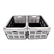 Discountershop Twee Handige Opvouwbare Plastic Opbergboxen - 40 Liter - Grijs/Zwart - Met Dubbele Zijhandvatten - Afmetingen: 50cm x 34cm x 24cm Discountershop Twee Handige Opvouwbare Plastic Opbergboxen - 40 Liter - Grijs/Zwart - Met Dubbele Zijhandvatten - Afmetingen: 50cm x 34cm x 24cm