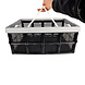 Discountershop Two Handy Foldable Plastic Storage Boxes - 40 Liters - Gray/Black - With Double Side Handles - Dimensions: 50cm x 34cm x 24cm Discountershop Two Handy Foldable Plastic Storage Boxes - 40 Liters - Gray/Black - With Double Side Handles - Dimensions: 50cm x 34cm x 24cm