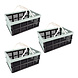Discountershop Set van Drie Opvouwbare Vouwkratten voor Efficiënte Kledingopslag - 40 Liter Elk! Voorzien van Twee Handvatten - Afmetingen: 50cm x 34cm x 24cm Discountershop Set van Drie Opvouwbare Vouwkratten voor Efficiënte Kledingopslag - 40 Liter Elk! Voorzien van Twee Handvatten - Afmetingen: 50cm x 34cm x 24cm