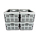 Discountershop Quartet Foldable Folding Crates for Clothes - Practical Crate with 40 Liter Capacity - Green/Black - Collapsible Storage Box without Lid - Plastic - Dimensions: 50cm x 34cm x 24cm Discountershop Quartet Foldable Folding Crates for Clothes - Practical Crate with 40 Liter Capacity - Green/Black - Collapsible Storage Box without Lid - Plastic - Dimensions: 50cm x 34cm x 24cm