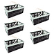 Discountershop 5x Portable Foldable Folding Crate for Clothes - 40L - Green/Black - Collapsible Storage Box without Lid - Plastic - 50cm x 34cm x 24cm - with handles Discountershop 5x Portable Foldable Folding Crate for Clothes - 40L - Green/Black - Collapsible Storage Box without Lid - Plastic - 50cm x 34cm x 24cm - with handles