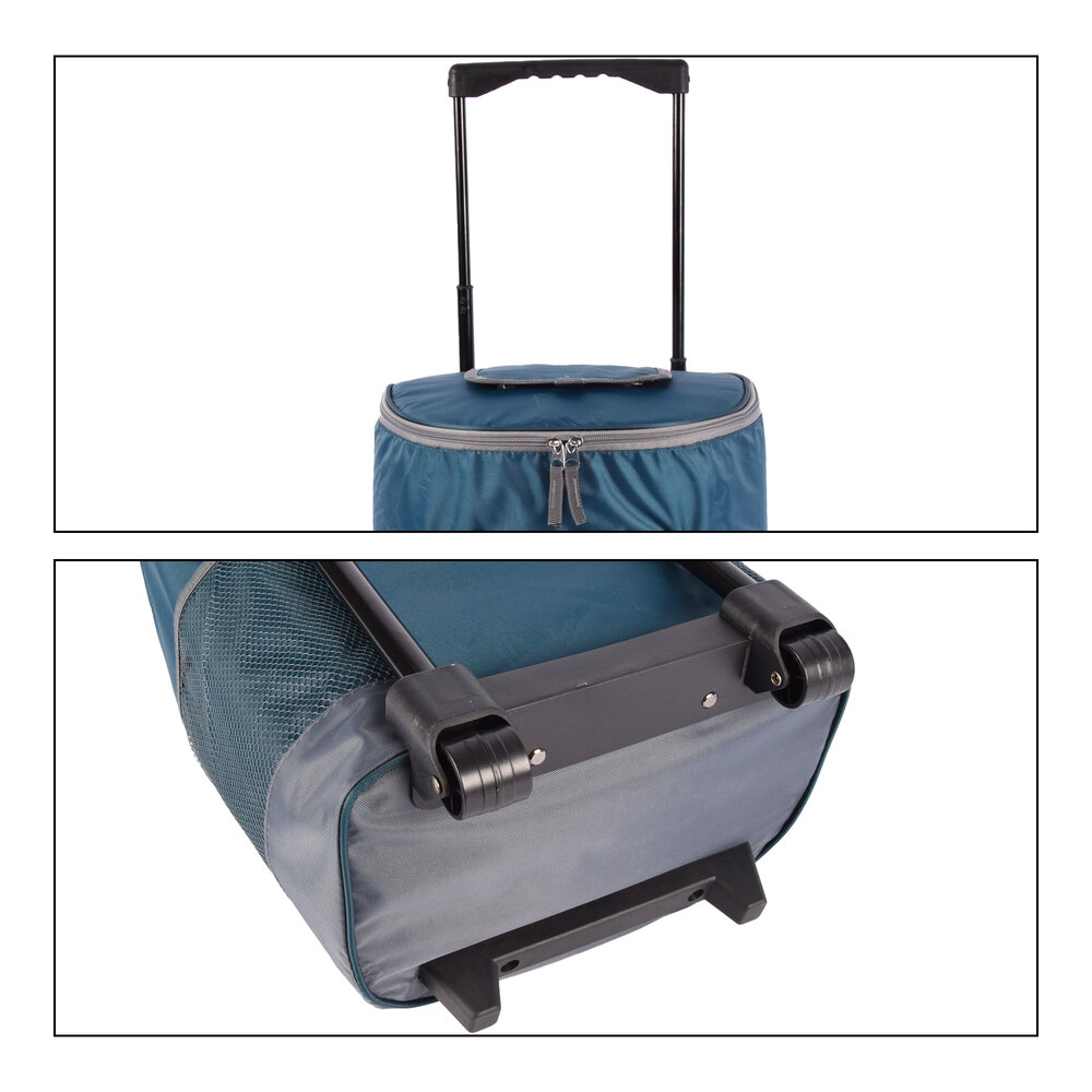 Discountershop Koeltas met Wielen - 28L Inhoud - 31cm x 24cm x 38cm - Handige Picknickkoeltas voor Verse Maaltijden