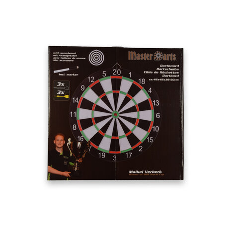 Merkloos  DartBord - incl. 6x Steeltip dartpijlen - Ø bord: 45cm dubbelzijdig speelbaar Steeldarts Merkloos  DartBord - incl. 6x Steeltip dartpijlen - Ø bord: 45cm dubbelzijdig speelbaar Steeldarts