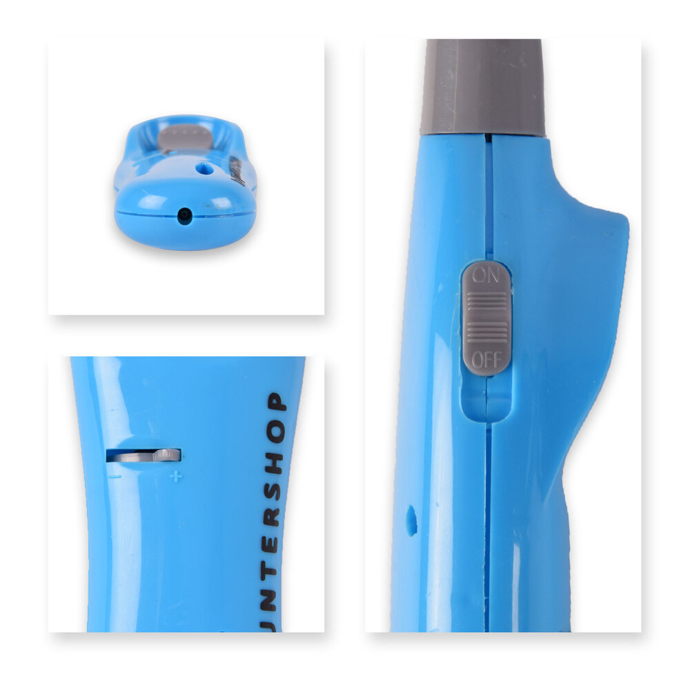 Discountershop BBQ Aansteker 26 cm met Kinderslot, Licht Gasmodel voor Barbecue, Kaarsen, Keuken, Camping en Outdoor Gebruik Sky Blauw