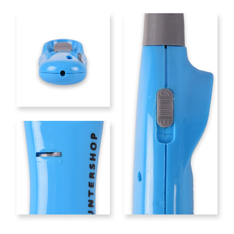 Discountershop BBQ Aansteker 26 cm met Kinderslot, Licht Gasmodel voor Barbecue, Kaarsen, Keuken, Camping en Outdoor Gebruik Sky Blauw
