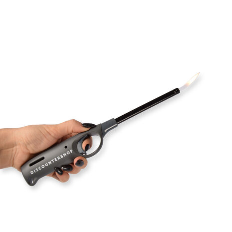 Discountershop Refillable BBQ Lighter 27 cm Grey with Gas Refill for Kitchen, Stove, Candles, Barbecue and Outdoor Use Discountershop Refillable BBQ Lighter 27 cm Grey with Gas Refill for Kitchen, Stove, Candles, Barbecue and Outdoor Use
