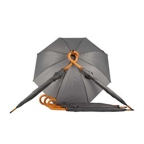 Discountershop Robuuste & Stijlvolle Paraplu's - 98 cm Diameter - Automatische Paraplu - Aluminium Frame - Paraplu's in Grijs – Ideaal voor Elke Storm!