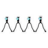 Discountershop Stoere Dubbele Fietsstandaard - Zwart - Gemaakt van Metaal - Voor 26-28 inch Fietsen - Inhoud: 4