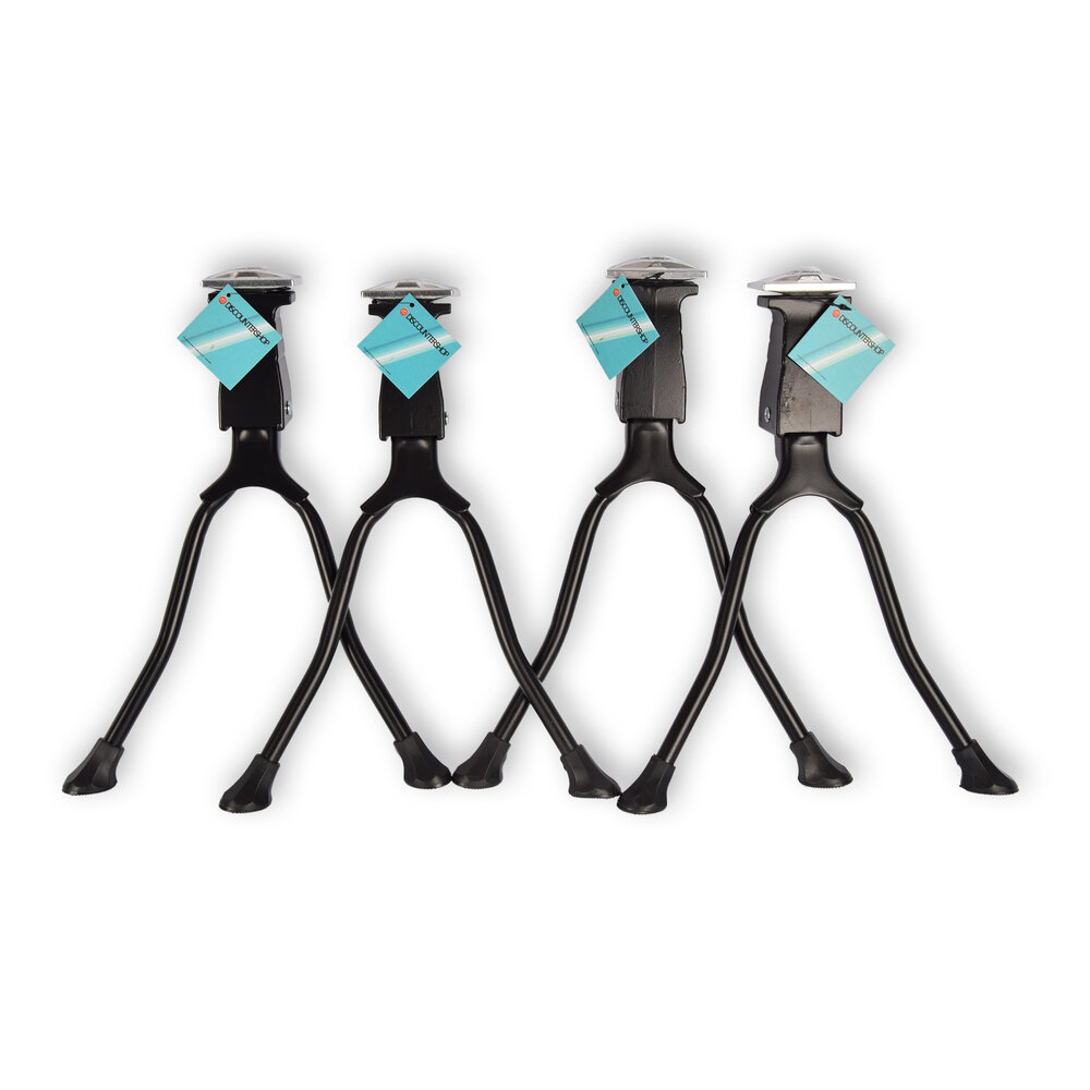 Discountershop Stoere Dubbele Fietsstandaard - Zwart - Gemaakt van Metaal - Voor 26-28 inch Fietsen - Inhoud: 4 Discountershop Stoere Dubbele Fietsstandaard - Zwart - Gemaakt van Metaal - Voor 26-28 inch Fietsen - Inhoud: 4