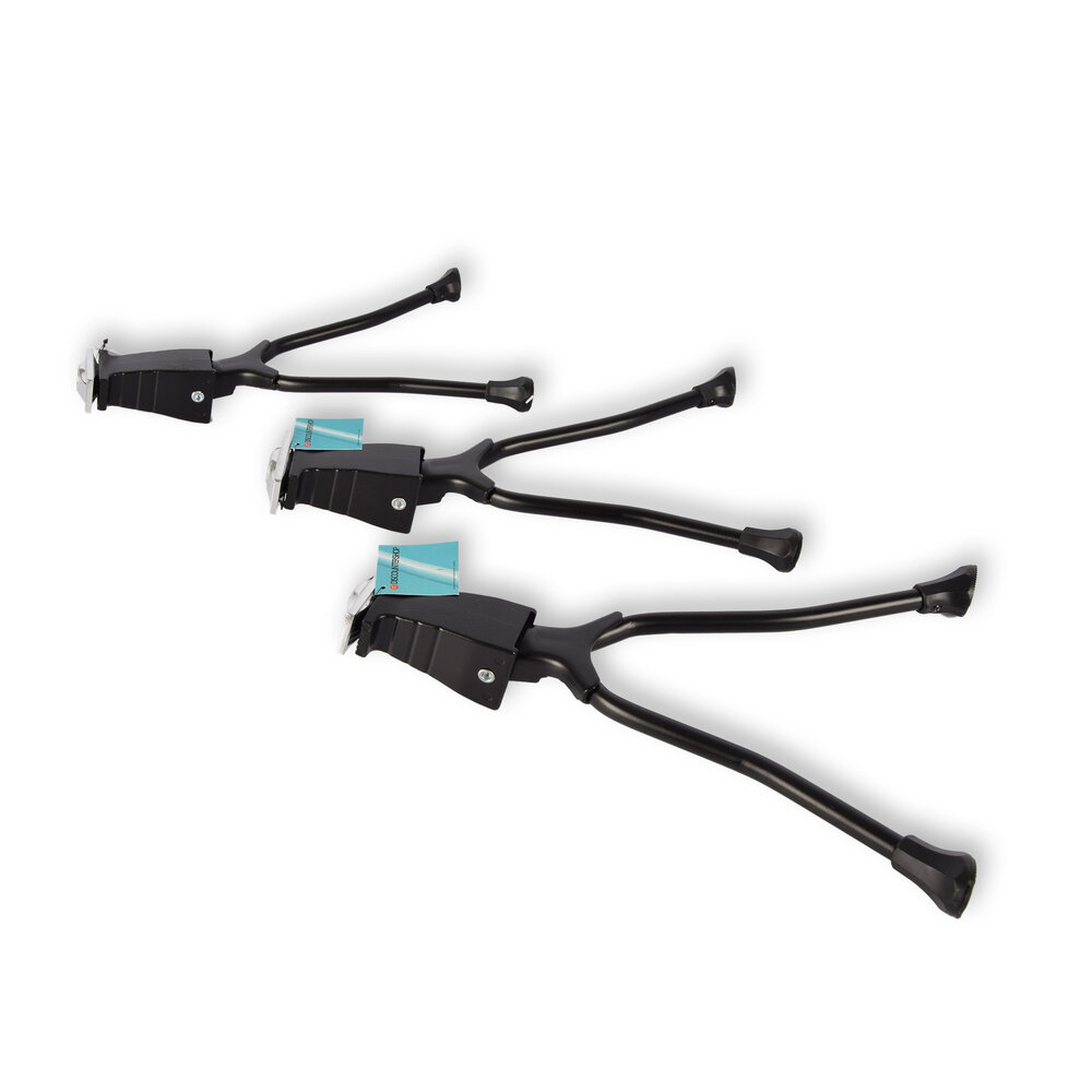 Discountershop Betrouwbare Dubbele Fietsstandaard - 3 Stuks - Zwart - Metaal - Fiets Accessoires - Voor 26-28 inch Fietsen Discountershop Betrouwbare Dubbele Fietsstandaard - 3 Stuks - Zwart - Metaal - Fiets Accessoires - Voor 26-28 inch Fietsen