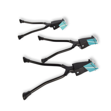 Discountershop Betrouwbare Dubbele Fietsstandaard - 3 Stuks - Zwart - Metaal - Fiets Accessoires - Voor 26-28 inch Fietsen Discountershop Betrouwbare Dubbele Fietsstandaard - 3 Stuks - Zwart - Metaal - Fiets Accessoires - Voor 26-28 inch Fietsen