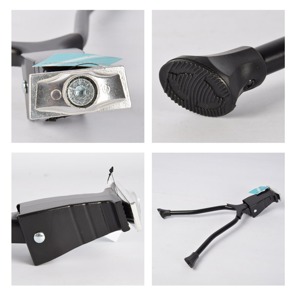 Discountershop Betrouwbare Dubbele Fietsstandaard - 3 Stuks - Zwart - Metaal - Fiets Accessoires - Voor 26-28 inch Fietsen Discountershop Betrouwbare Dubbele Fietsstandaard - 3 Stuks - Zwart - Metaal - Fiets Accessoires - Voor 26-28 inch Fietsen