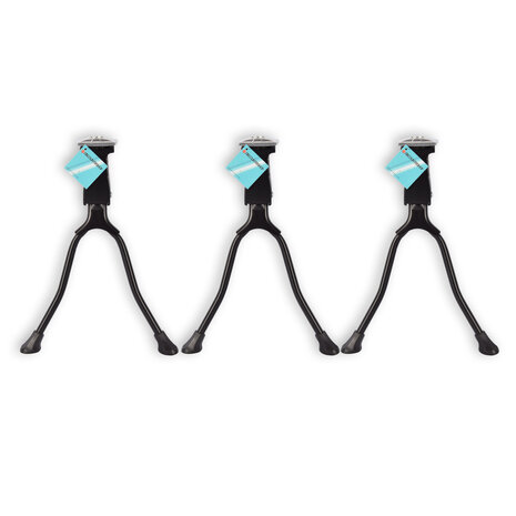 Discountershop Betrouwbare Dubbele Fietsstandaard - 3 Stuks - Zwart - Metaal - Fiets Accessoires - Voor 26-28 inch Fietsen Discountershop Betrouwbare Dubbele Fietsstandaard - 3 Stuks - Zwart - Metaal - Fiets Accessoires - Voor 26-28 inch Fietsen