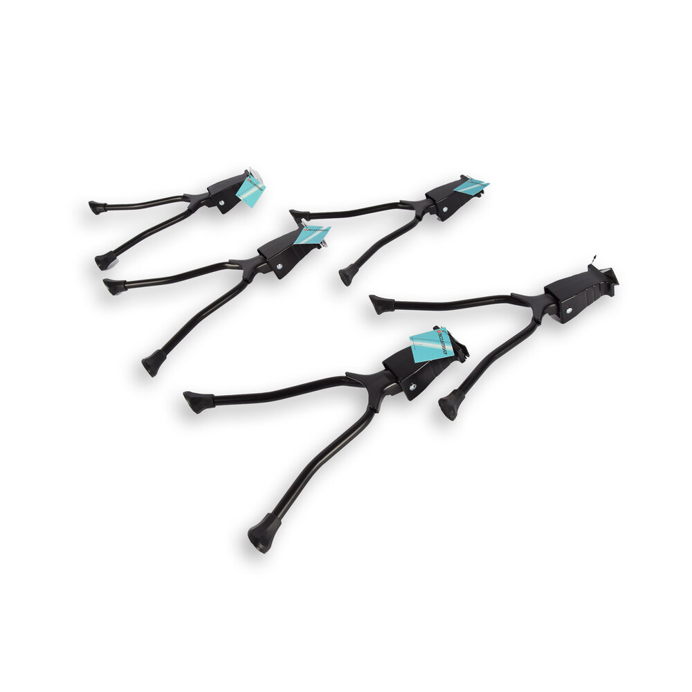 Discountershop Durable Double Bicycle Stand Package - Black Metal - For 26-28 inch Bicycles - Accessories for Cyclists - Includes 5 Pieces Discountershop Durable Double Bicycle Stand Package - Black Metal - For 26-28 inch Bicycles - Accessories for Cyclists - Includes 5 Pieces