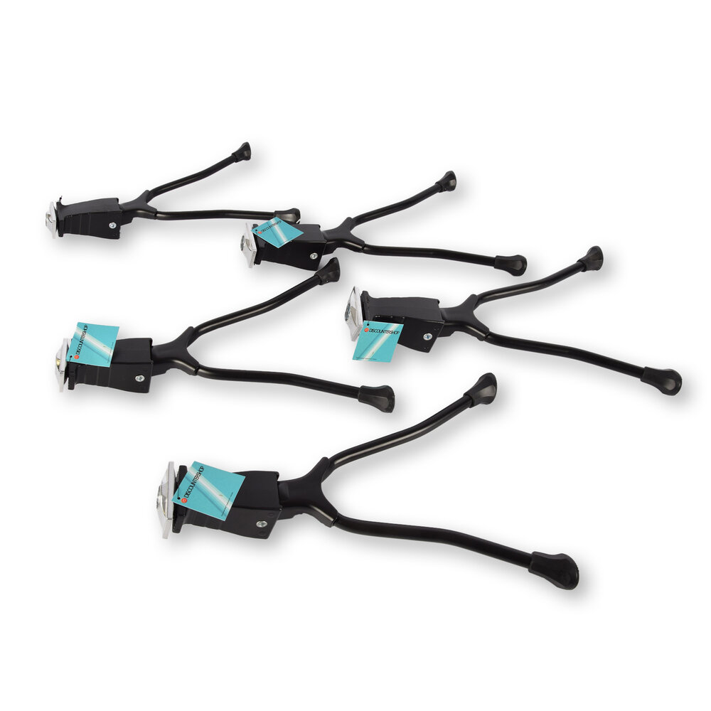 Discountershop Duurzame Dubbele Fietsstandaard Pakket - Zwart Metaal - Voor 26-28 inch Fietsen - Accessoires voor Fietsers - Inclusief 5 Stuks Discountershop Duurzame Dubbele Fietsstandaard Pakket - Zwart Metaal - Voor 26-28 inch Fietsen - Accessoires voor Fietsers - Inclusief 5 Stuks