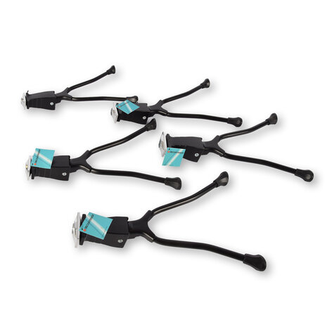 Discountershop Duurzame Dubbele Fietsstandaard Pakket - Zwart Metaal - Voor 26-28 inch Fietsen - Accessoires voor Fietsers - Inclusief 5 Stuks Discountershop Duurzame Dubbele Fietsstandaard Pakket - Zwart Metaal - Voor 26-28 inch Fietsen - Accessoires voor Fietsers - Inclusief 5 Stuks