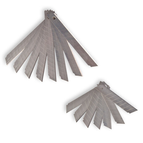 Discountershop Complete Snijgereedschapset: 9-set Afbreekmessen en Breekmessen - Geel/Zwart - 1890g