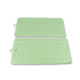 Discountershop Badmat Set - Groene Badkamer Mat en Douchemat - 76x36cm - 100% Natuurlijk Rubber - 2 Stuks Discountershop Badmat Set - Groene Badkamer Mat en Douchemat - 76x36cm - 100% Natuurlijk Rubber - 2 Stuks