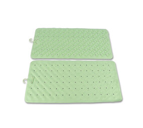 Discountershop Badmat Set - Groene Badkamer Mat en Douchemat - 76x36cm - 100% Natuurlijk Rubber - 2 Stuks Discountershop Badmat Set - Groene Badkamer Mat en Douchemat - 76x36cm - 100% Natuurlijk Rubber - 2 Stuks